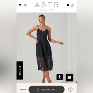 Astr the Label Black Lace Dress